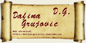 Dafina Grujović vizit kartica
